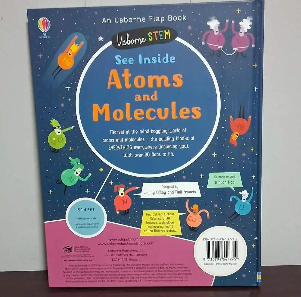 See Inside Atoms and Molecules Usborne Flap Book by Rosie Dickins